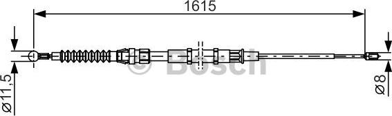 BOSCH 1 987 482 328 - Kabel, dayanacaq əyləci furqanavto.az