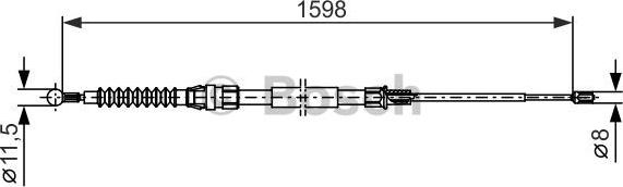 BOSCH 1 987 482 379 - Kabel, dayanacaq əyləci furqanavto.az