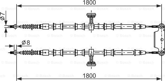 BOSCH 1 987 482 291 - Kabel, dayanacaq əyləci furqanavto.az