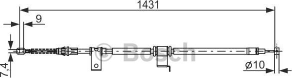 BOSCH 1 987 482 293 - Kabel, dayanacaq əyləci furqanavto.az