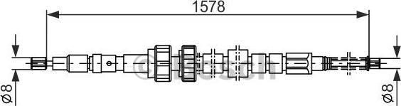 BOSCH 1 987 482 243 - Kabel, dayanacaq əyləci furqanavto.az