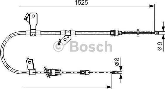 BOSCH 1 987 482 247 - Kabel, dayanacaq əyləci furqanavto.az