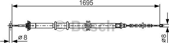 BOSCH 1 987 482 205 - Kabel, dayanacaq əyləci furqanavto.az