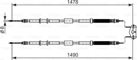 BOSCH 1 987 482 282 - Kabel, dayanacaq əyləci furqanavto.az