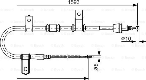 BOSCH 1 987 482 224 - Kabel, dayanacaq əyləci furqanavto.az