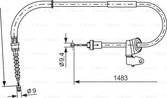 BOSCH 1 987 482 228 - Kabel, dayanacaq əyləci furqanavto.az