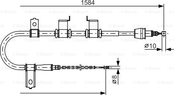 BOSCH 1 987 482 223 - Kabel, dayanacaq əyləci furqanavto.az