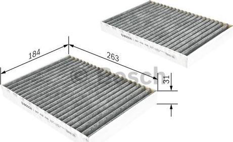 BOSCH 1 987 432 438 - Filtr, daxili hava www.furqanavto.az