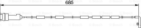 BOSCH 1 987 474 974 - Xəbərdarlıq Kontakt, əyləc padinin aşınması furqanavto.az