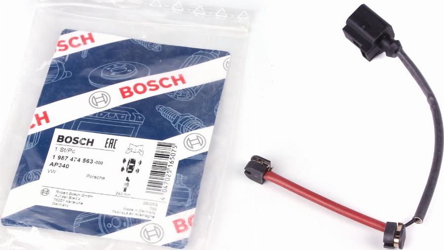 BOSCH 1 987 474 563 - Xəbərdarlıq Kontakt, əyləc padinin aşınması furqanavto.az