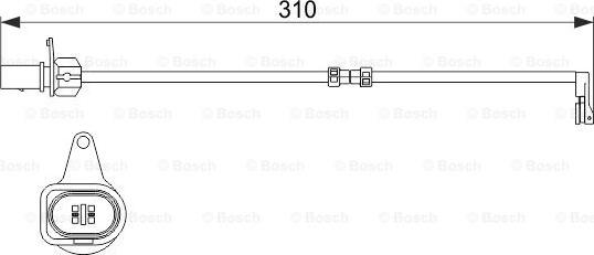 BOSCH 1 987 474 506 - Xəbərdarlıq Kontakt, əyləc padinin aşınması furqanavto.az