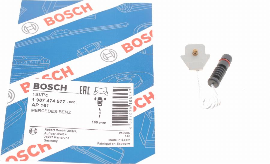 BOSCH 1 987 474 577 - Xəbərdarlıq Kontakt, əyləc padinin aşınması furqanavto.az