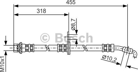 BOSCH 1 987 476 255 - Əyləc şlanqı furqanavto.az