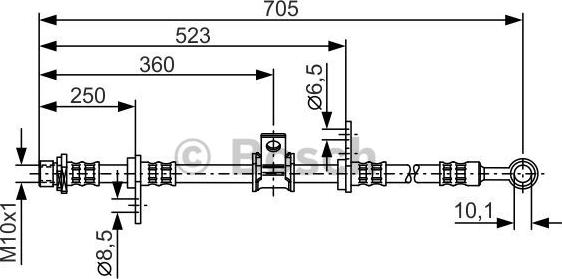 BOSCH 1 987 476 754 - Əyləc şlanqı furqanavto.az