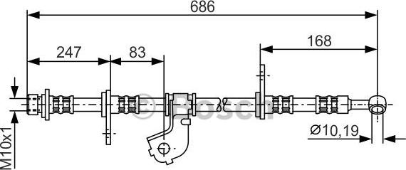 BOSCH 1 987 476 734 - Əyləc şlanqı furqanavto.az