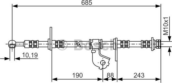 BOSCH 1 987 476 735 - Əyləc şlanqı furqanavto.az