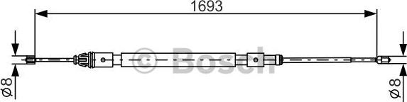 BOSCH 1 987 477 993 - Kabel, dayanacaq əyləci furqanavto.az