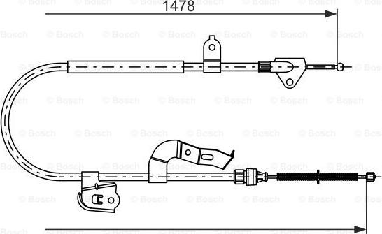 BOSCH 1 987 477 951 - Kabel, dayanacaq əyləci furqanavto.az