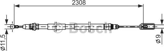 BOSCH 1 987 477 953 - Kabel, dayanacaq əyləci furqanavto.az