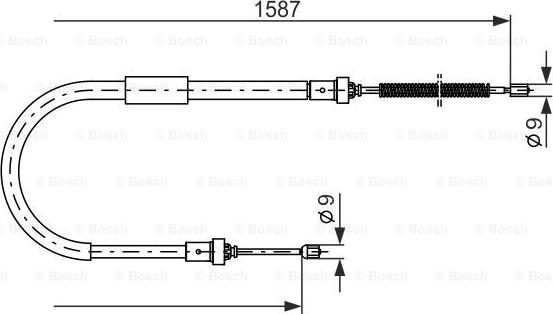 BOSCH 1 987 477 965 - Kabel, dayanacaq əyləci furqanavto.az