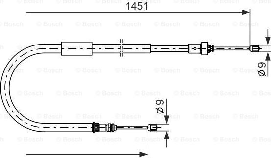 BOSCH 1 987 477 963 - Kabel, dayanacaq əyləci furqanavto.az