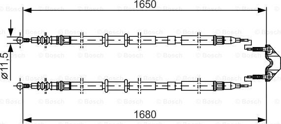 BOSCH 1 987 477 909 - Kabel, dayanacaq əyləci furqanavto.az