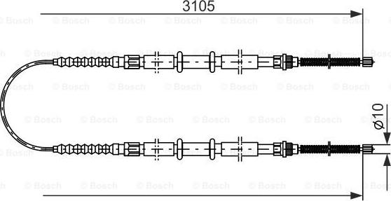 BOSCH 1 987 477 989 - Kabel, dayanacaq əyləci furqanavto.az