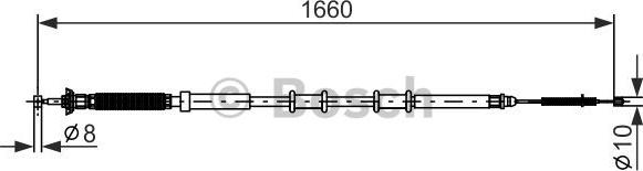 BOSCH 1 987 477 973 - Kabel, dayanacaq əyləci furqanavto.az