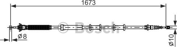 BOSCH 1 987 477 977 - Kabel, dayanacaq əyləci furqanavto.az