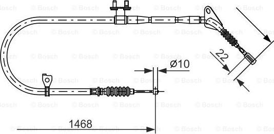 BOSCH 1 987 477 495 - Kabel, dayanacaq əyləci furqanavto.az