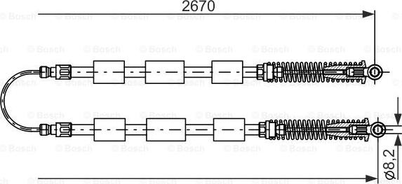 BOSCH 1 987 477 553 - Kabel, dayanacaq əyləci furqanavto.az