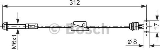 BOSCH 1 987 477 517 - Kabel, dayanacaq əyləci furqanavto.az