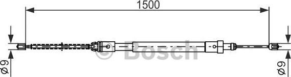 BOSCH 1 987 477 581 - Kabel, dayanacaq əyləci furqanavto.az