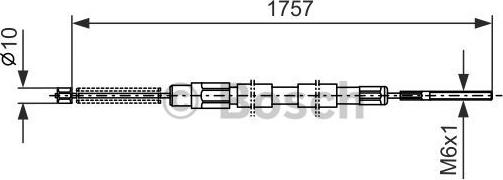 BOSCH 1 987 477 523 - Kabel, dayanacaq əyləci furqanavto.az