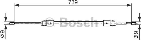 BOSCH 1 987 477 691 - Kabel, dayanacaq əyləci furqanavto.az