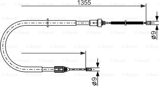 BOSCH 1 987 477 644 - Kabel, dayanacaq əyləci furqanavto.az