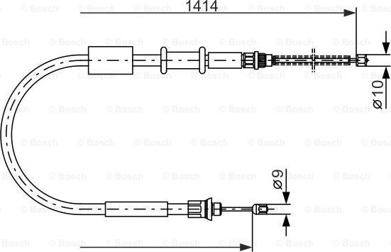 BOSCH 1 987 477 655 - Kabel, dayanacaq əyləci furqanavto.az