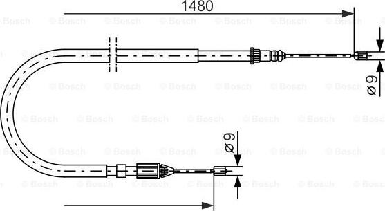 BOSCH 1 987 477 653 - Kabel, dayanacaq əyləci furqanavto.az