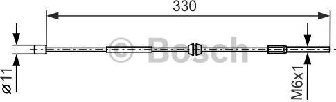 BOSCH 1 987 477 667 - Kabel, dayanacaq əyləci furqanavto.az