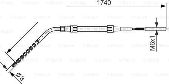 BOSCH 1 987 477 689 - Kabel, dayanacaq əyləci furqanavto.az