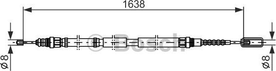 BOSCH 1 987 477 688 - Kabel, dayanacaq əyləci furqanavto.az