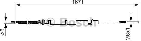 BOSCH 1 987 477 626 - Kabel, dayanacaq əyləci furqanavto.az