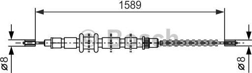 BOSCH 1 987 477 620 - Kabel, dayanacaq əyləci furqanavto.az