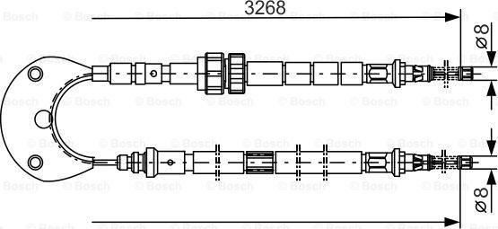 BOSCH 1 987 477 095 - Kabel, dayanacaq əyləci furqanavto.az