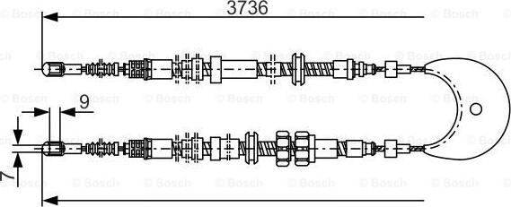 BOSCH 1 987 477 097 - Kabel, dayanacaq əyləci furqanavto.az