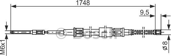 BOSCH 1 987 477 046 - Kabel, dayanacaq əyləci furqanavto.az