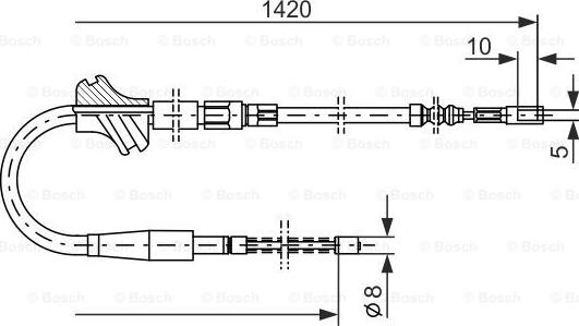 BOSCH 1 987 477 063 - Kabel, dayanacaq əyləci furqanavto.az