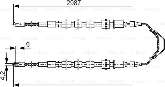 BOSCH 1 987 477 031 - Kabel, dayanacaq əyləci furqanavto.az