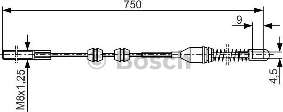 BOSCH 1 987 477 140 - Kabel, dayanacaq əyləci furqanavto.az