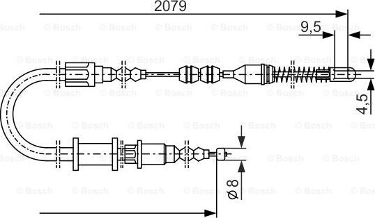 BOSCH 1 987 477 141 - Kabel, dayanacaq əyləci furqanavto.az